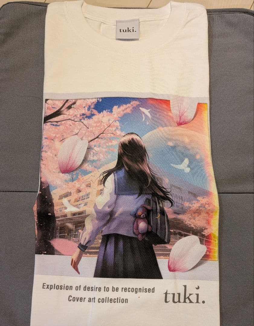 【新品】tuki.承認欲求爆発 サクラキミワタシ Tシャツ(Lサイズ)