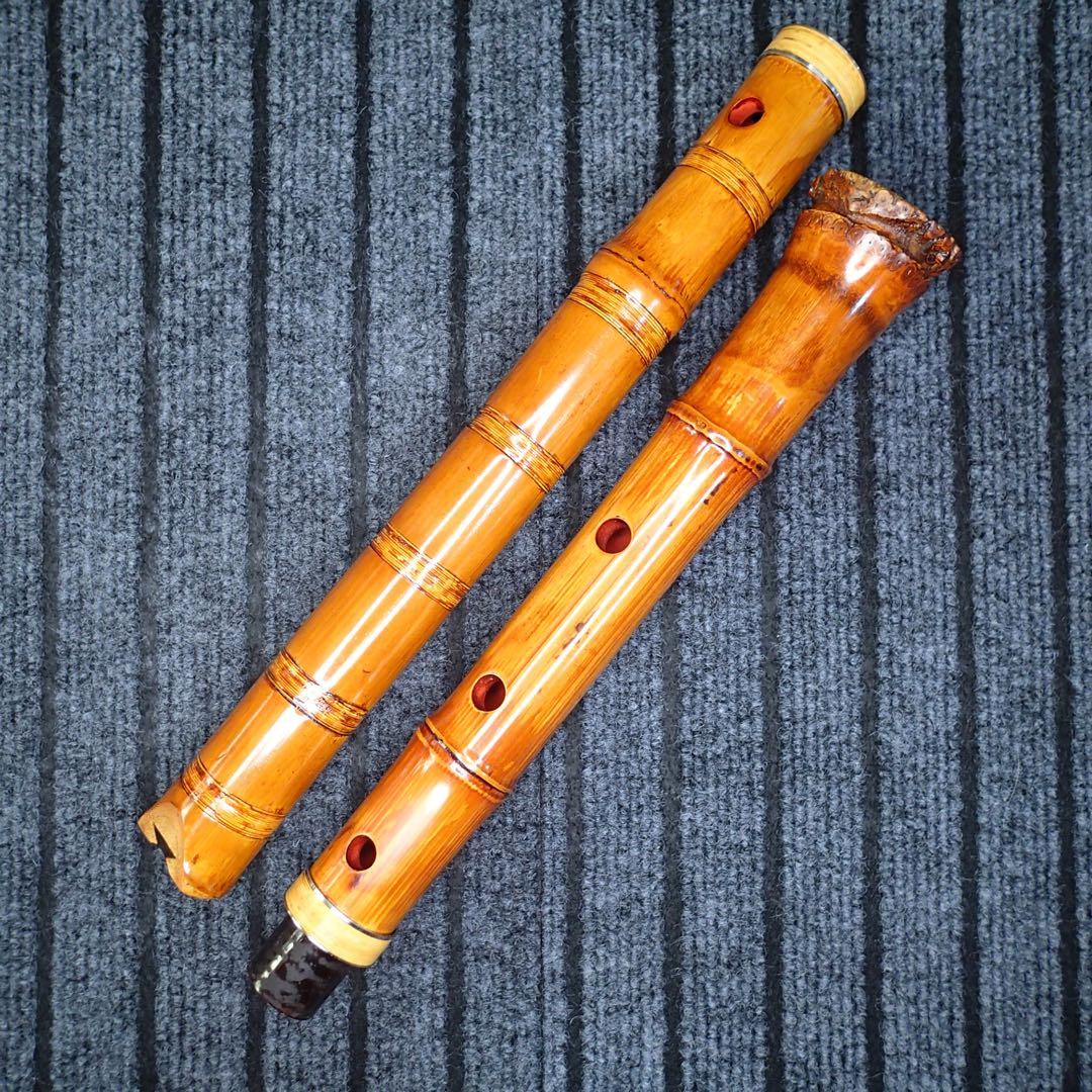 尺八 雲仙作銘 ２印 二尺管(C管)