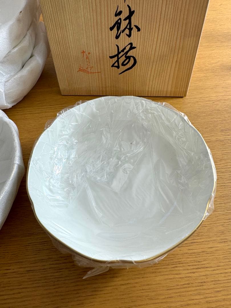 393 鳴海　なるみ　中鉢揃　5枚組　未使用品　共箱