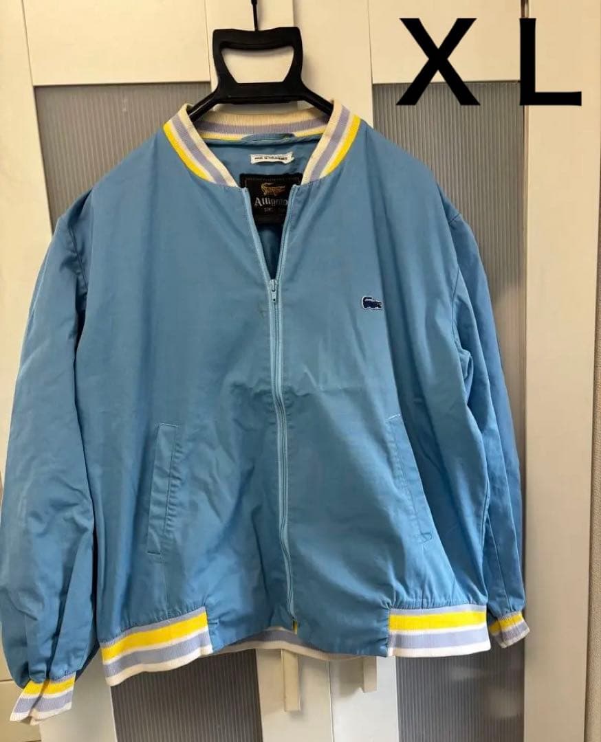 水色 1908 Lacoste zip up sports jacket