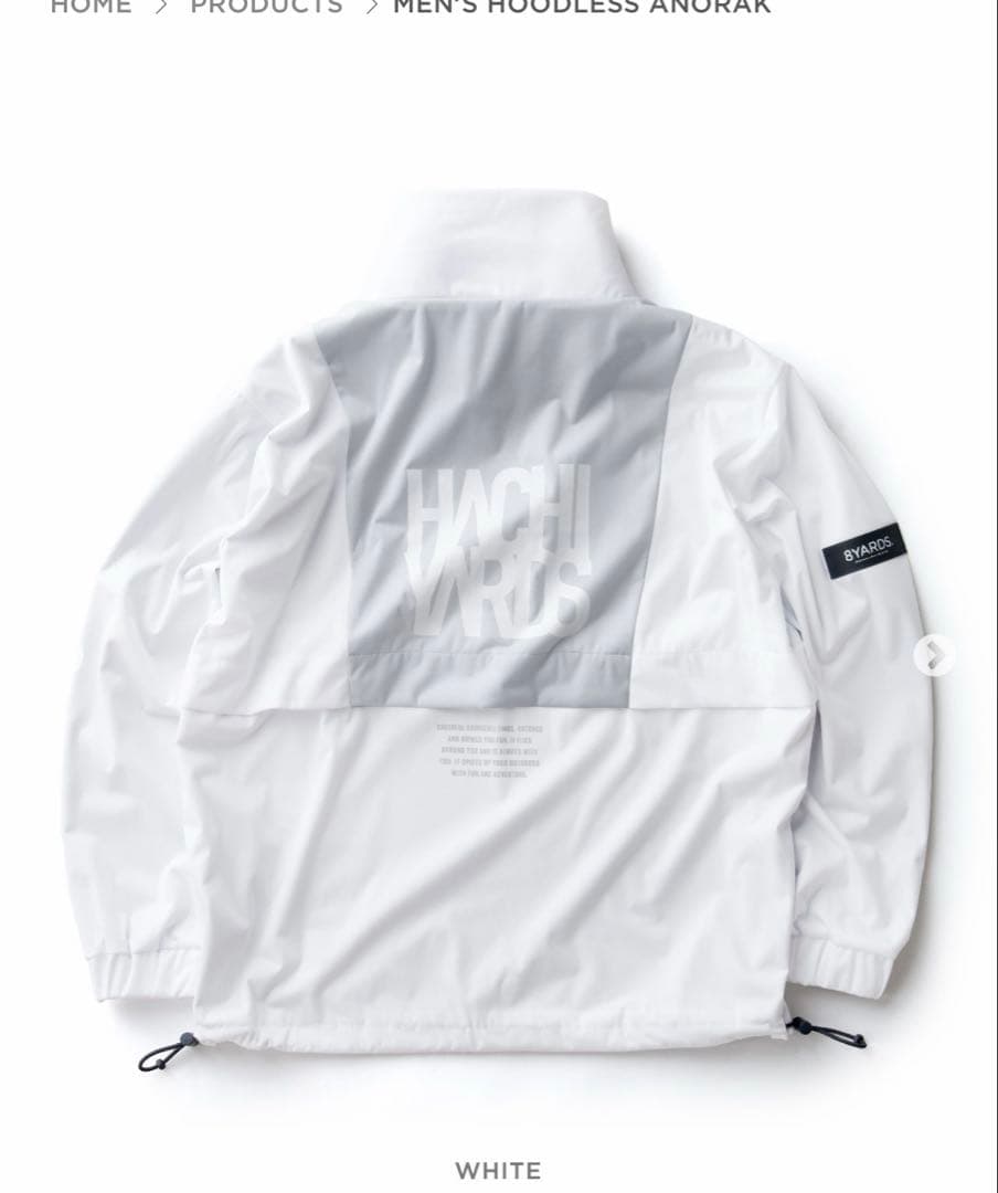 ハチヤーズ　Men’s Hoodless ANORAK