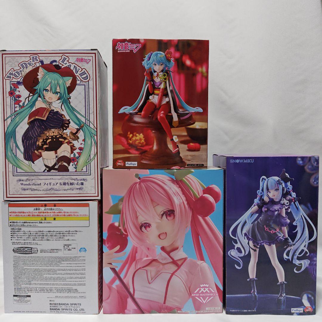 【未開封】初音ミク フィギュア 5種セット 桜ミク 雪ミク クロミ ガンダム