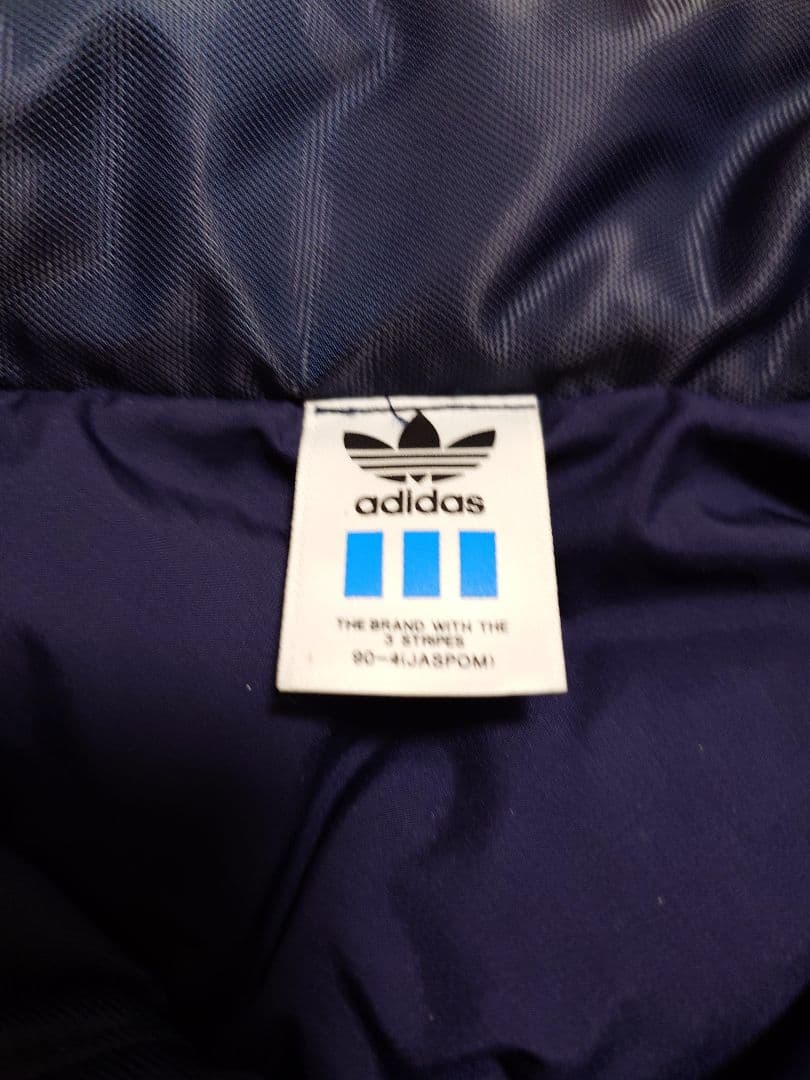 90s アディダス デサント製 ダウンベンチコート 刺繍ロゴ