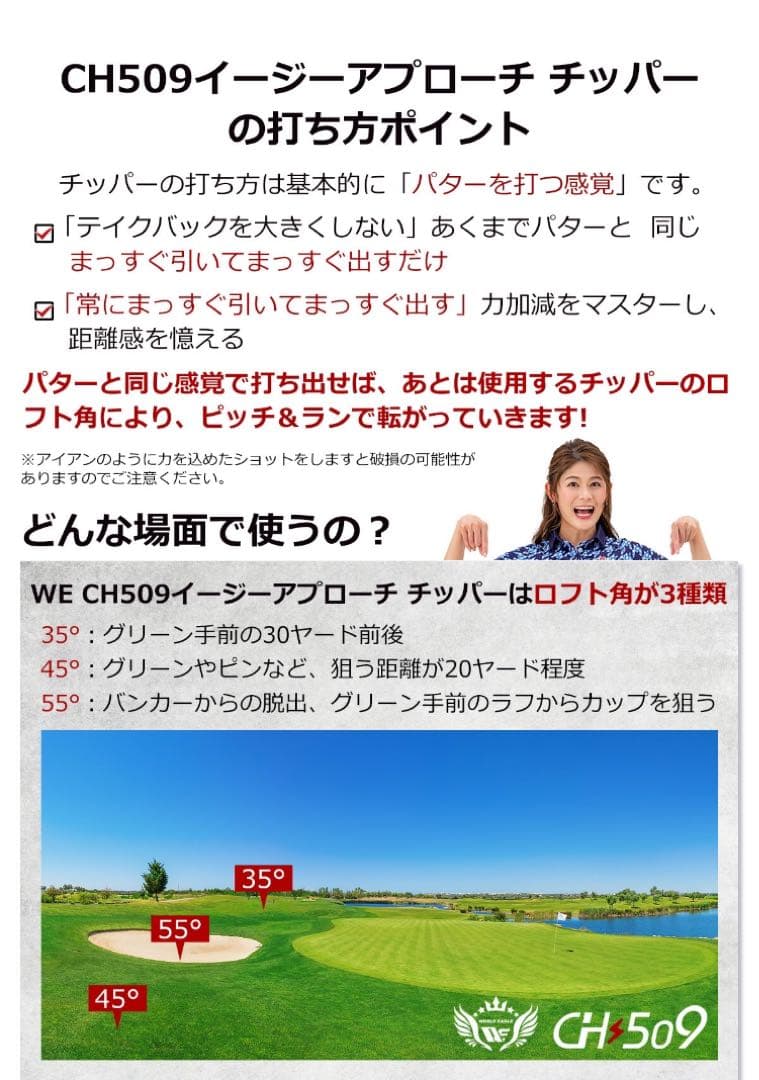 未使用　ワールドイーグル　チッパー35° ・リンクス　チッパー46° 2本セット
