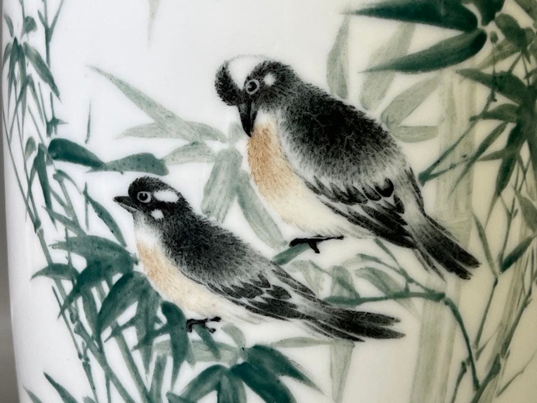 DT755 中国 色絵 内絵 瓶
