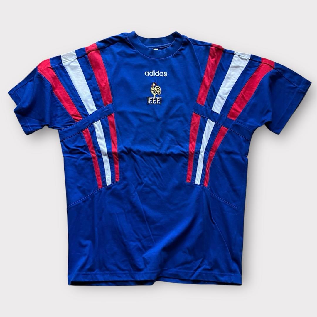 希少 アディダス フランス代表 トレーニングウェア Tシャツ サッカー レトロ
