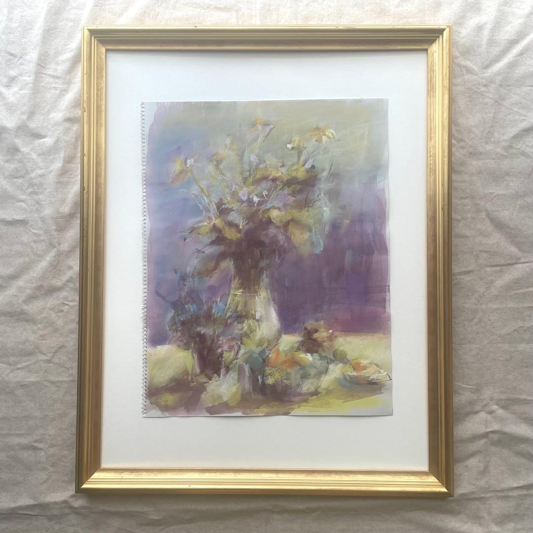 【20年の沈黙・再生の譜】 No.38 君が好き パステル画　美術品