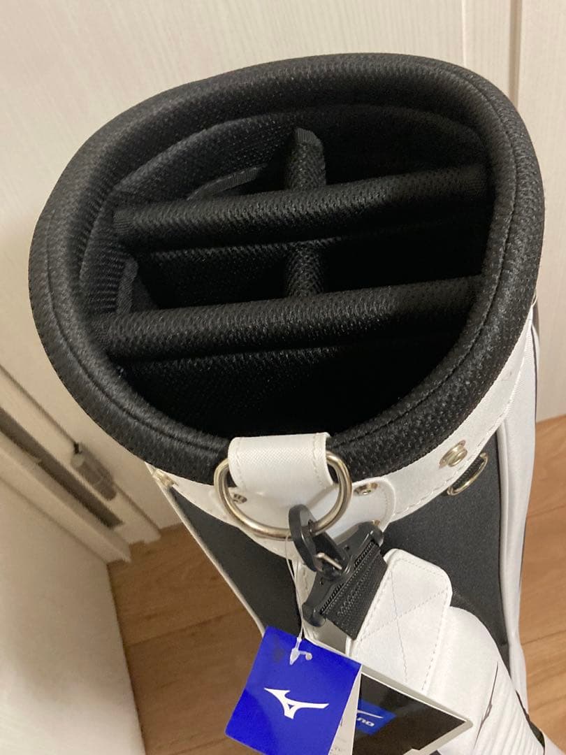 新品⭐︎Mizuno キャディバッグ 5LJC23G1 01 ホワイト×ブラック