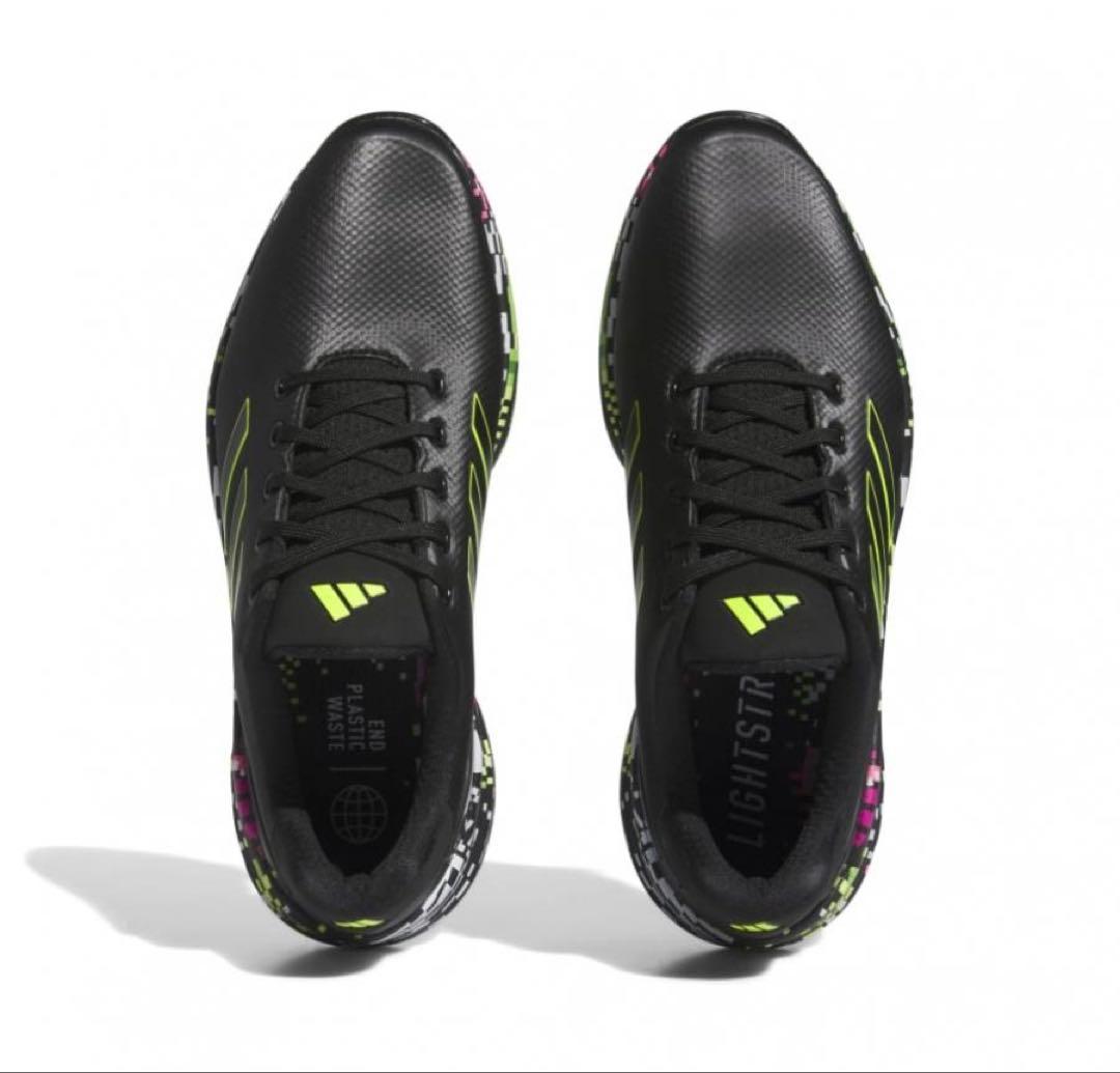新品adidasアディダスゴルフシューズ　コードカオス レースレス グリッチ
