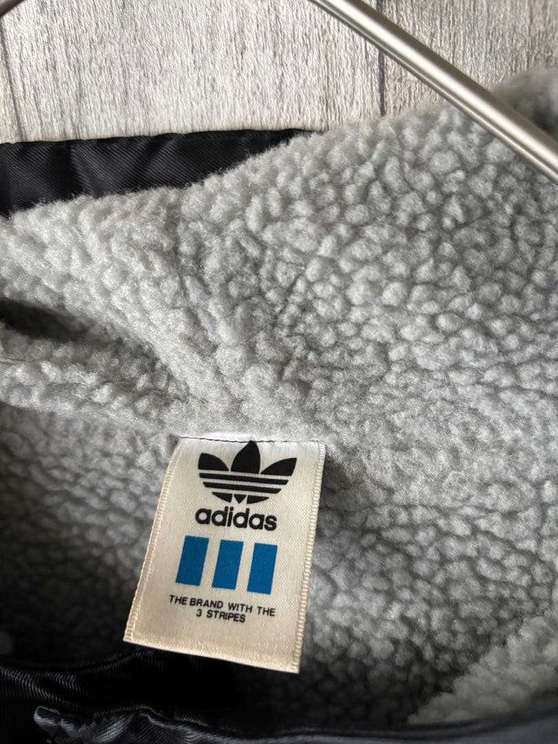 アディダス　adidas ベンチコート　ロングコート　ヴィンテージ　ブラック