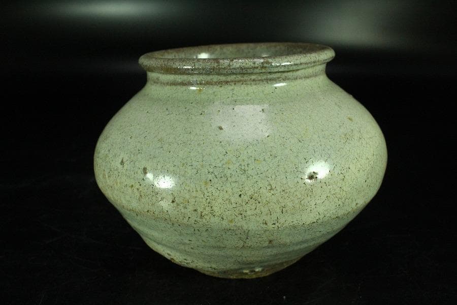 古唐津 斑唐津 壷 古美術(K-XA870)