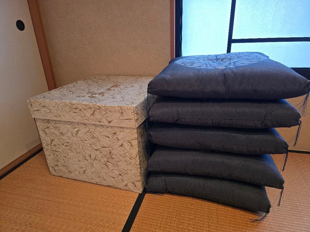 高級紬座布団５枚セット