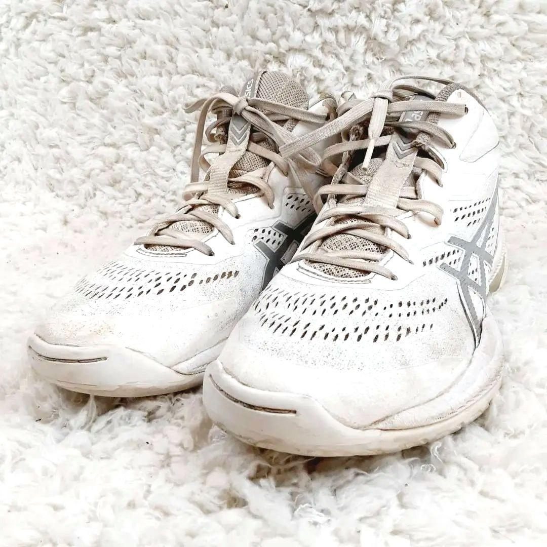 美品26㎝◎asics アシックス GELHOOP V15 ゲルフープV15 白