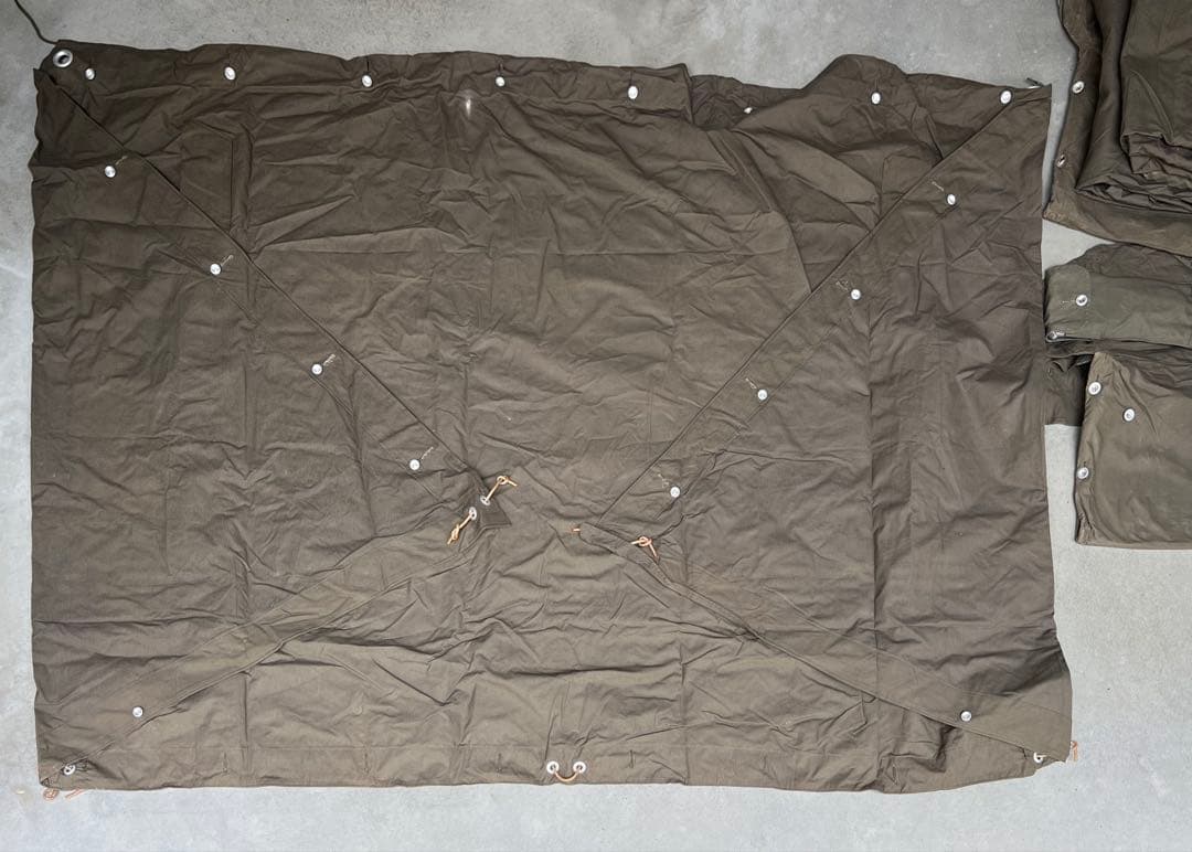 70s 西ドイツ軍幕 パップテント シェルターハーフ キャンプ ポンチョ 実物
