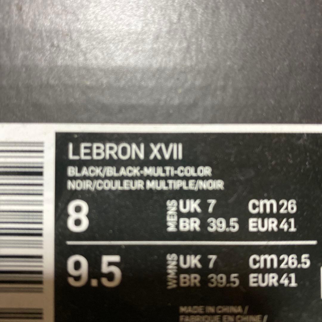 NIKE LeBron 17 ブラック/マルチカラー シューズ