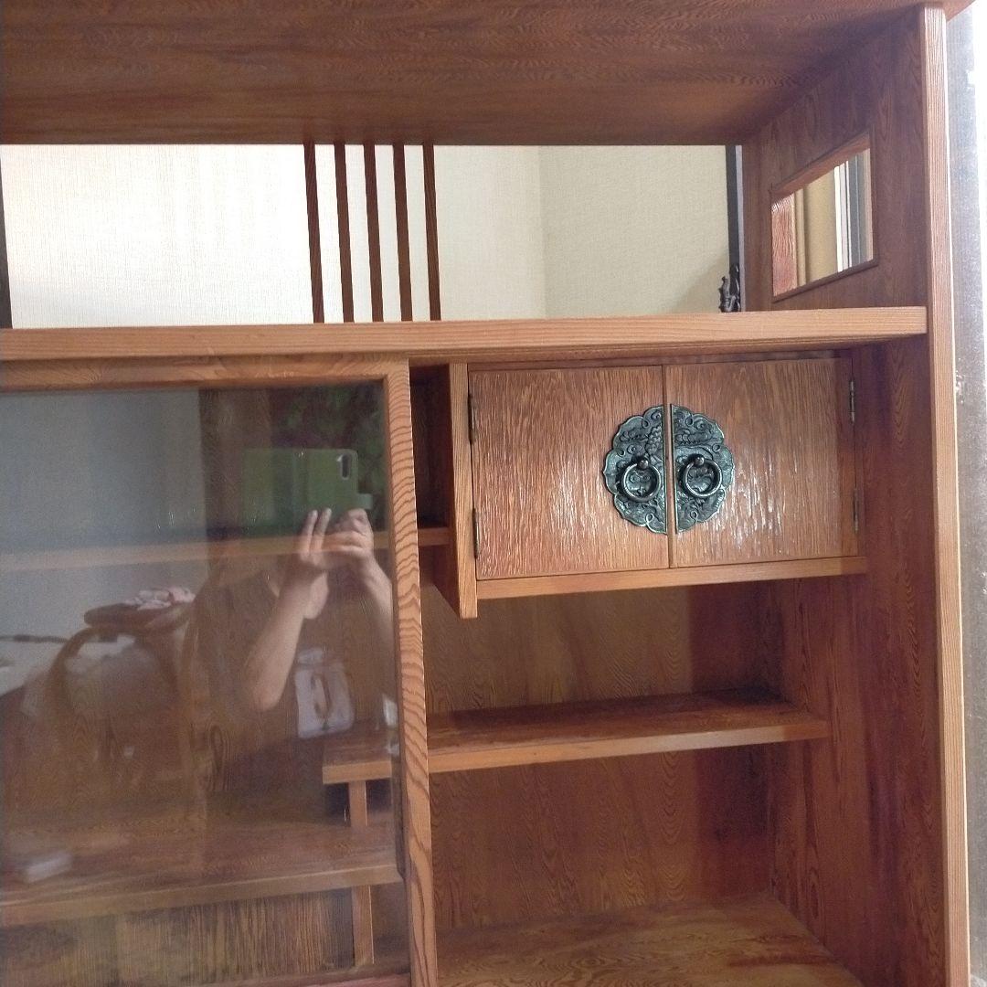 世界遺産屋久杉　極上　茶箪笥　茶棚　飾り棚　違い棚　収納棚　和家具