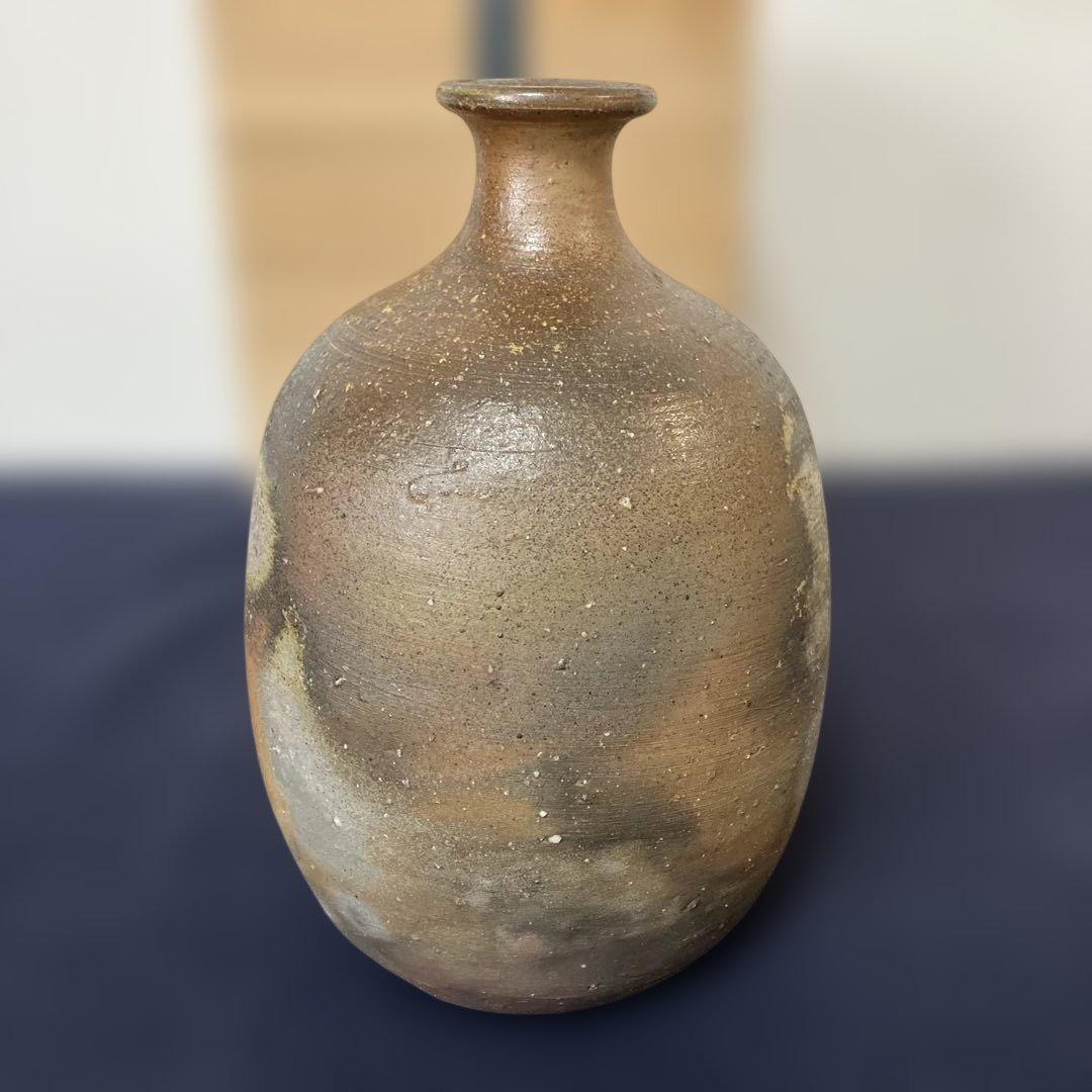 伊勢崎敦　備前焼　徳利形花入