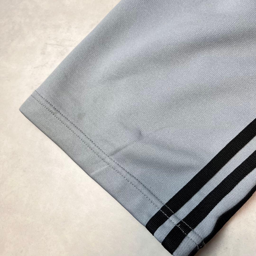 00s adidas トラックパンツ 3ライン ライトブルーグレー L