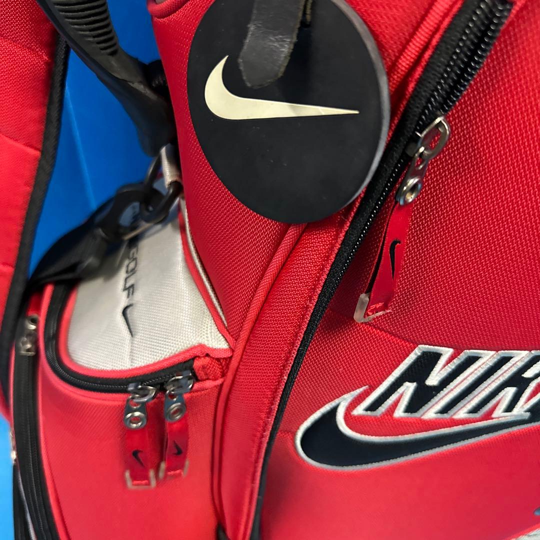 NIKE キャディバッグ レッド シルバー