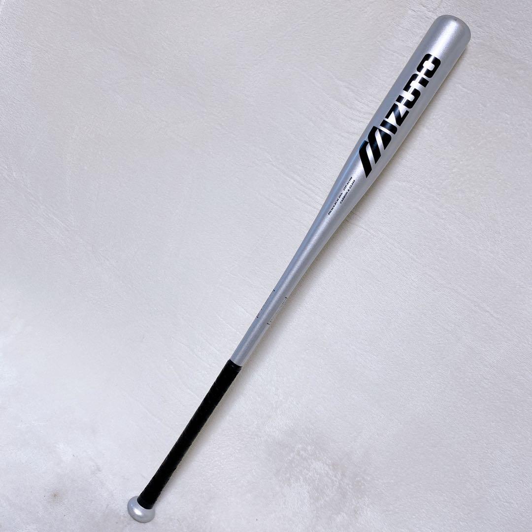 美品　ミズノ　ビクトリーステージ　ノックバット　カーボン製　シルバー　89cm