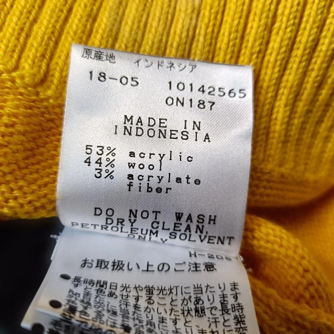 【美品】ニューバランスゴルフ　ボストンシルエットセーター 黒/黄４（LL）４（）