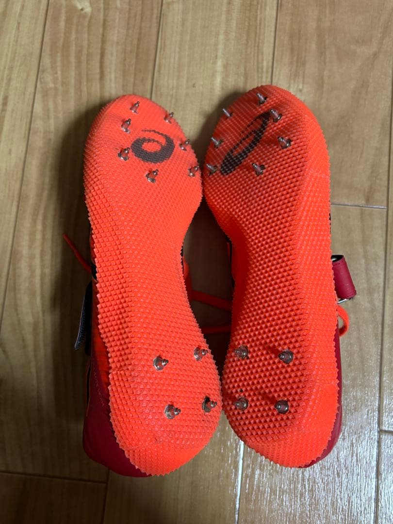 ☆ASICS スパイクシューズ オレンジ 走高跳
