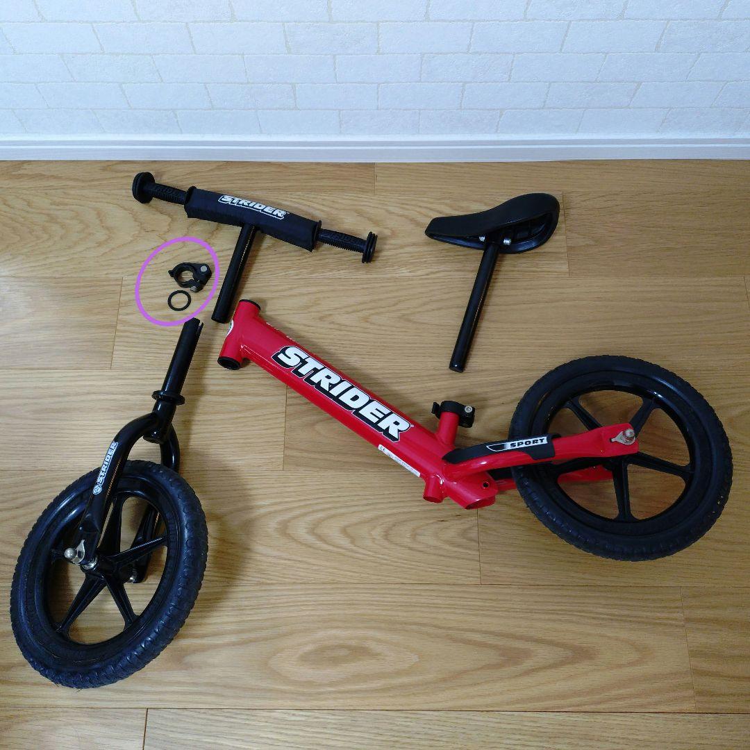 STRIDERスポーツ バランスバイク 赤 12インチと専用バイクスタンド
