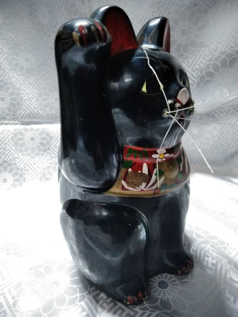 昭和レトロ　招き猫　黒