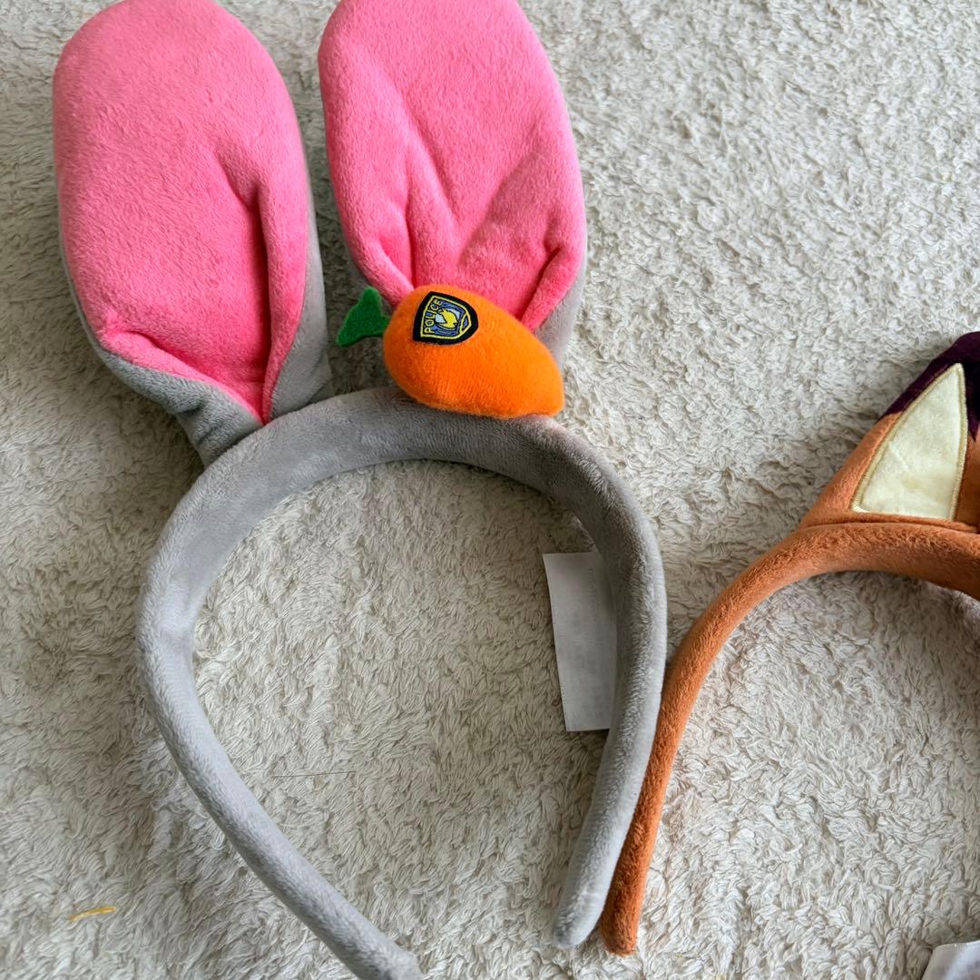 上海ディズニー　ズートピア　ニック　ジュディ カチューシャ セット