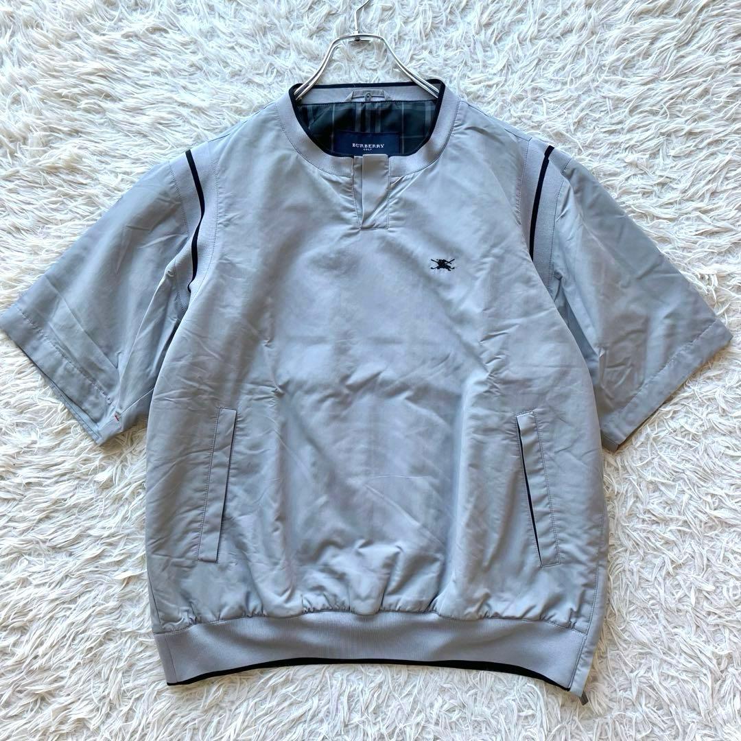 【美品4way】バーバリーゴルフ　ツインスニード　L 中綿　ノバチェック　ホース
