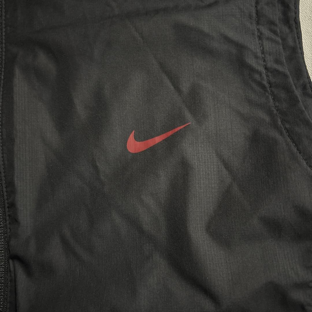極美品 NIKE GOLF ナイキゴルフ ナイロンベスト ダブルジップ 黒 L