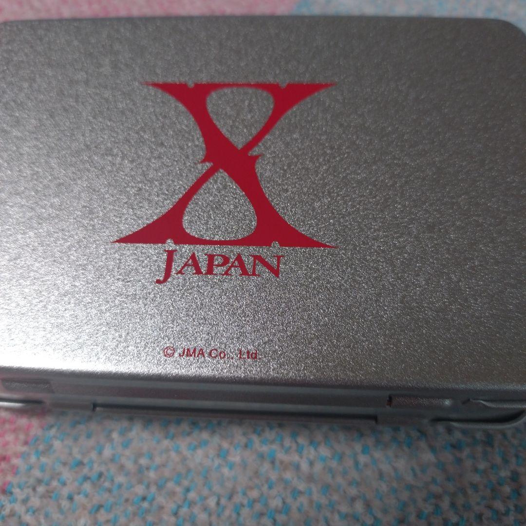 X JAPAN　缶ケース＆ホログラムステッカー8枚のセット