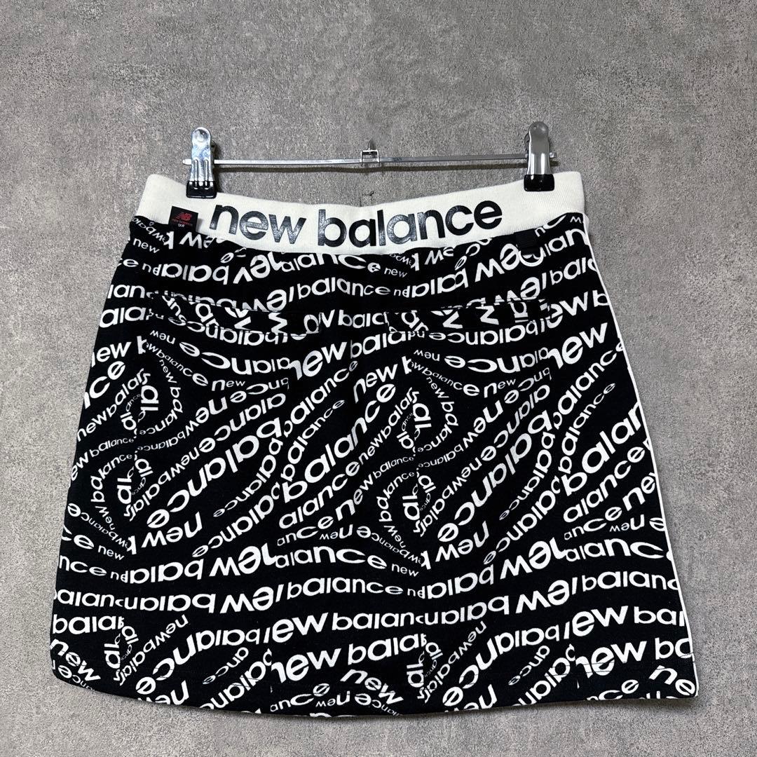 New Balance Golf ニューバランス 総柄ロゴ スカート ブラック