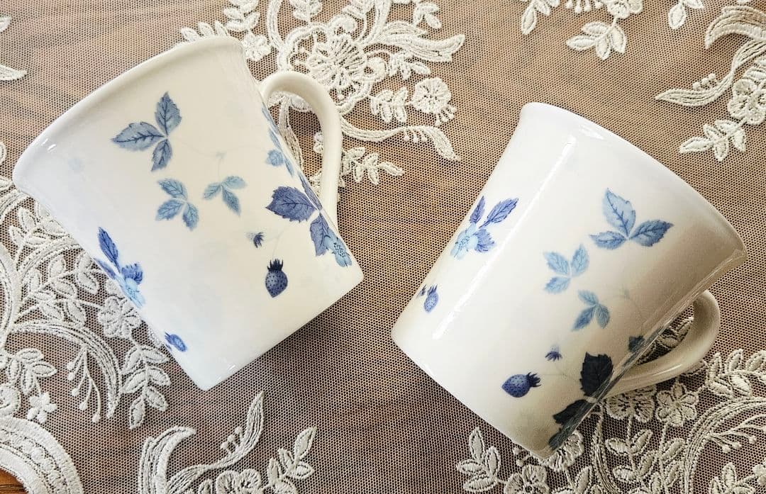  ストロベリーブルー マグカップ ディッシュ 3点セット 新品