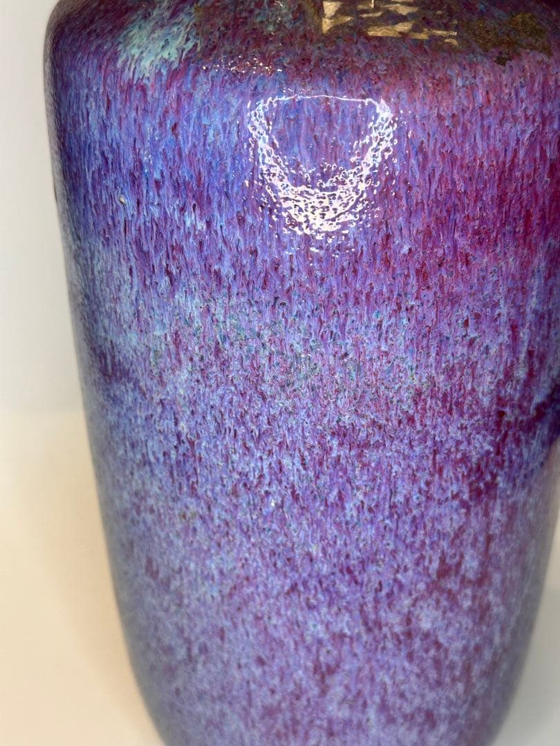 紫系 窯変釉 花瓶 花入 陶器 一輪挿し 花入 インテリア
