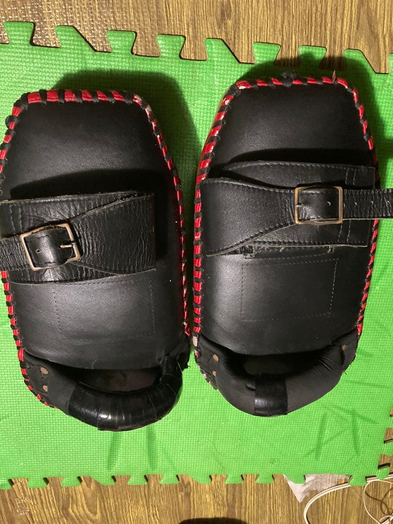 最終価格トップキング本革キックミットkAEWSAMRIT本革キックミット
