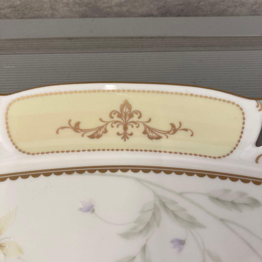 ナルミ ボーンチャイナ パステルガーデン ピアス 陶器 花柄 プレート 食器