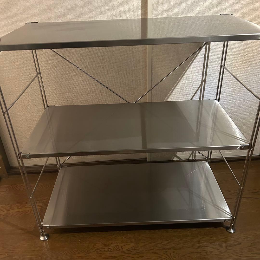無印良品 ステンレスユニットシェルフ ステンレス棚セット ワイド 小