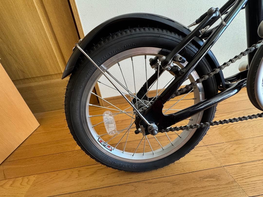 折り畳み自転車　キャプテンスタッグ　16インチ　黒
