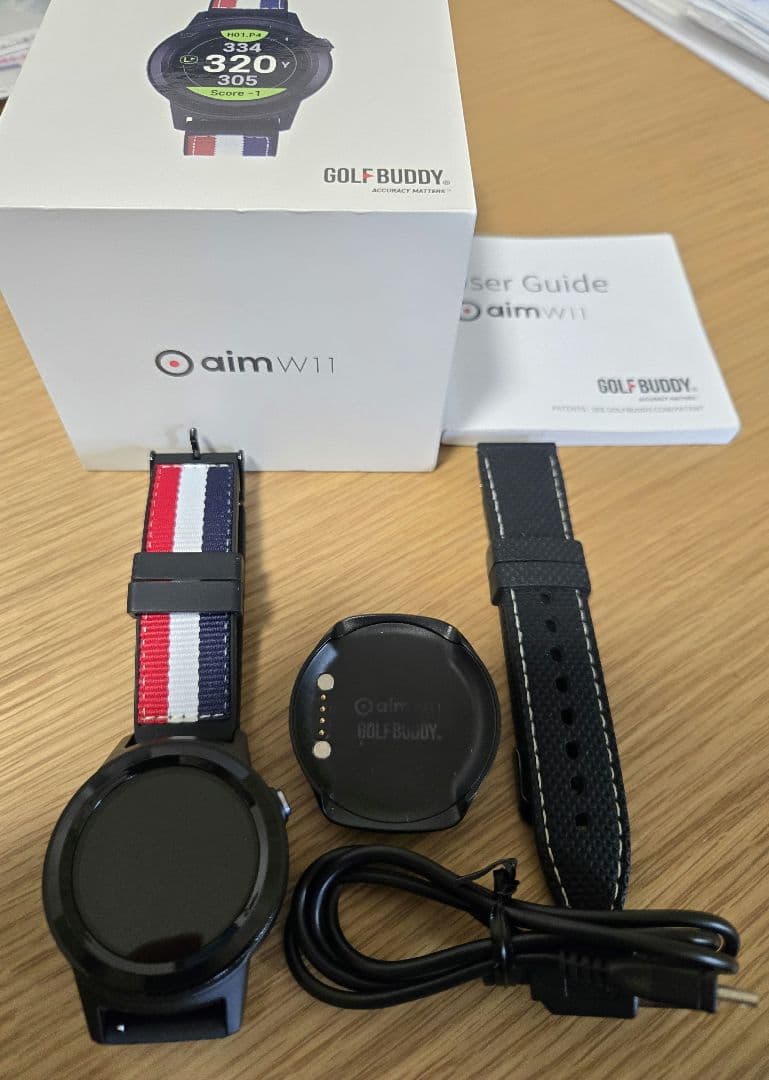 GOLFBUDDY aim W11 バンド2組/充電器付き　美品　動作確認済み