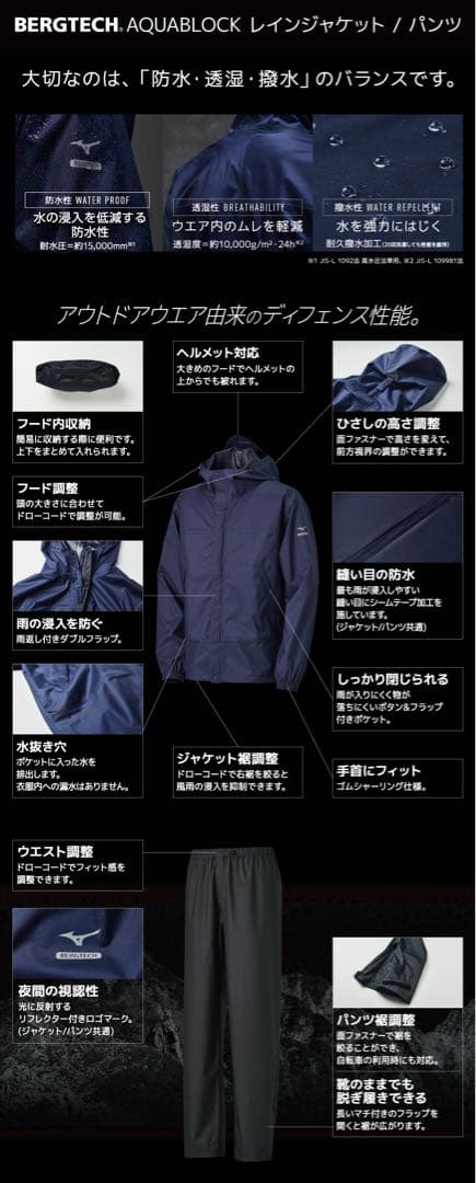 新品 ミズノ ゴルフ レインウェア 2XL