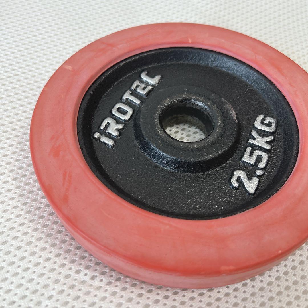 IROTEC ラバー付きダンベルプレート 1.25kg 2.5kg シャフト