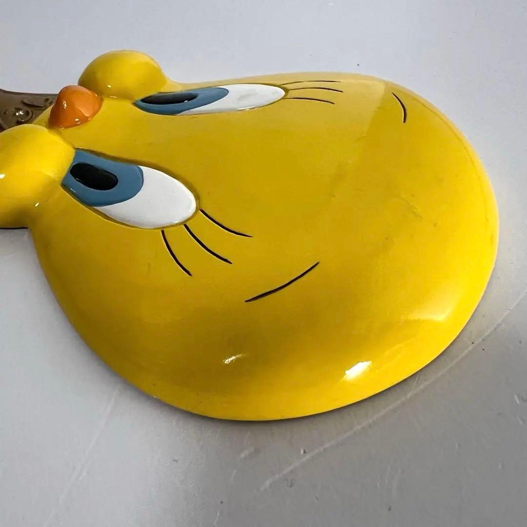 1996年製 TWEETY トゥイーティー 陶器 手鏡 ワーナーブラザーズ刻印