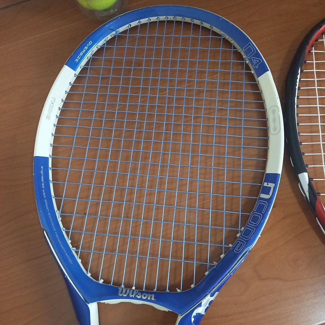 Wilson CODE N4硬式テニスラケット2本セット★テニスボール付き★