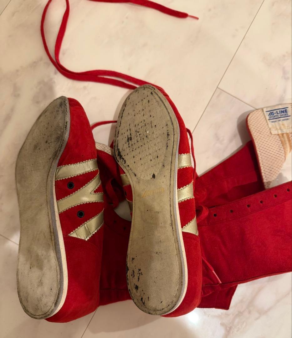 50年前ミズノMラインレッド ボクシングシューズ