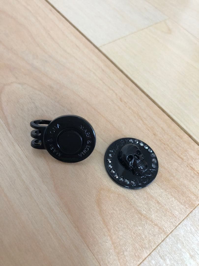 新品マークアンドロナ クリップマーカー 黒 スカル マグネットMARK＆LONA