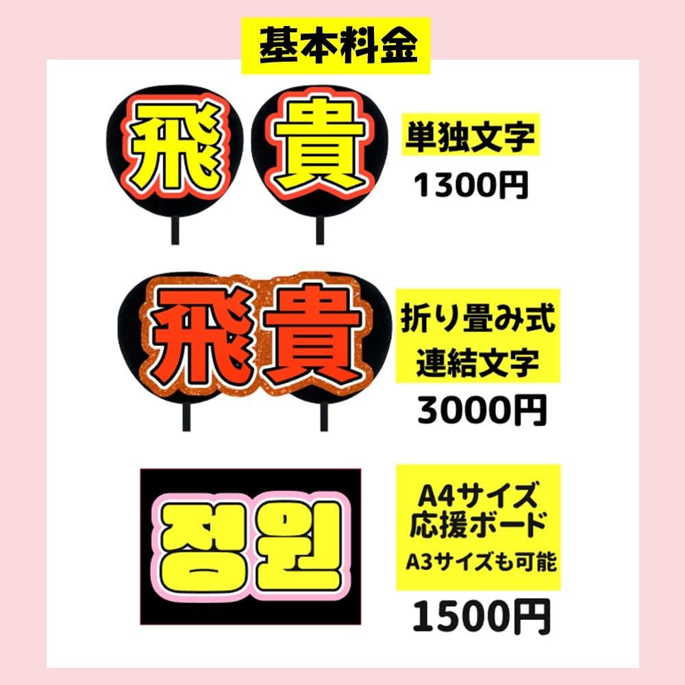 うちわ文字オーダー 団扇屋さん うちわ屋さん 文字パネル 連結パネル ハングル