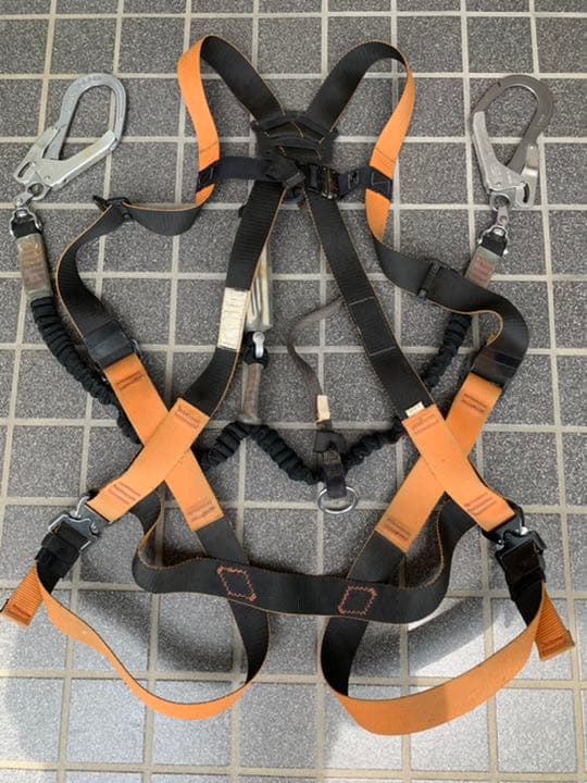 藤井電工 新規格 フルハーネス ダブルランヤード　ワンタッチ　Mサイズ