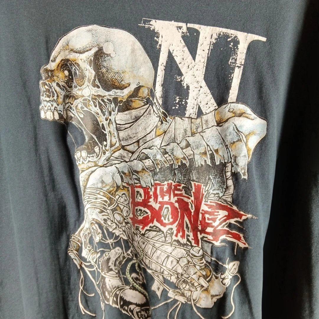 最終価格【希少(2XL)サイズ】◆The BONEZ ダメージ加工スカルTシャツ