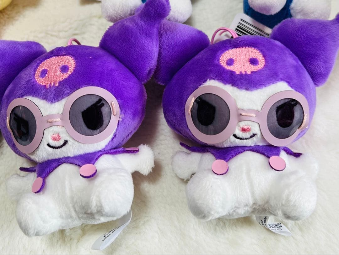 パンダハローキティ　マイメロディ クロミ　レトロサングラスマスコット
